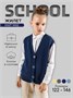 Жилет для девочки Amarobaby KNIT Mild, синий AB-OD21-KNITM10/20-122