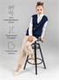 Жилет для девочки Amarobaby KNIT Mild, синий AB-OD21-KNITM10/20-122