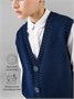 Жилет для девочки Amarobaby KNIT Mild, синий AB-OD21-KNITM10/20-122