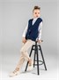 Жилет для девочки Amarobaby KNIT Mild, синий AB-OD21-KNITM10/20-122