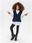 Жилет для девочки Amarobaby KNIT Mild, синий AB-OD21-KNITM10/20-122