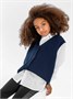 Жилет для девочки Amarobaby KNIT Mild, синий AB-OD21-KNITM10/20-122