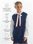 Жилет для девочки Amarobaby KNIT Long, синий AB-OD21-KNITL10/20-122
