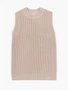 Жилет для девочки Amarobaby KNIT Long, бежевый AB-OD21-KNITL10/03-122