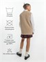 Жилет для девочки Amarobaby KNIT Long, бежевый AB-OD21-KNITL10/03-122
