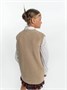 Жилет для девочки Amarobaby KNIT Long, бежевый AB-OD21-KNITL10/03-122