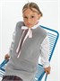 Жилет для девочки Amarobaby KNIT Long, серый AB-OD21-KNITL10/11-122