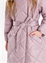 Пальто стёганое для девочек AmaroBaby TRENDY, пудровый AB-OD22-TRENDY29/27-116