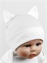 Чепчик (шапочка) детская AMAROBABY Fashion Cat, молочный AB-OD22-NE16FCa1/33-38