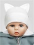 Чепчик (шапочка) детская AMAROBABY Nature essence cat, молочный AB-OD22-NE16Ca/33-38