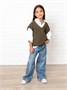 Жилет для девочки Amarobaby KNIT, бежевый AB-OD21-KNIT10/03-122