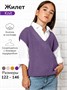 Жилет для девочки Amarobaby KNIT, сиреневый AB-OD21-KNIT10/17-122