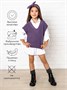 Жилет для девочки Amarobaby KNIT, сиреневый AB-OD21-KNIT10/17-122