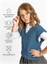 Жилет для девочки Amarobaby KNIT, голубой AB-OD21-KNIT10/19-122