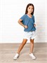 Жилет для девочки Amarobaby KNIT, голубой AB-OD21-KNIT10/19-122