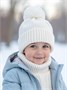 Шапка детская вязаная с помпоном Amarobaby Pure Love Muffin, демисезонная, молочный AB-OD22-PLM16/33-38