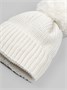 Шапка детская вязаная с помпоном Amarobaby Pure Love Muffin, демисезонная, молочный AB-OD22-PLM16/33-38
