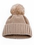 Шапка детская вязаная с помпоном Amarobaby Pure Love Muffin, демисезонная, бежевый AB-OD22-PLM16/03-38