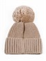 Шапка детская вязаная с помпоном Amarobaby Pure Love Muffin, демисезонная, бежевый AB-OD22-PLM16/03-38