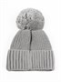 Шапка детская вязаная с помпоном Amarobaby Pure Love Muffin, демисезонная, серый AB-OD22-PLM16/11-38