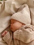 Шапка детская вязаная Amarobaby Pure Love Tot, демисезонная, бежевая AB-OD22-PLT16/03-38