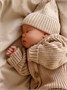 Шапка детская вязаная Amarobaby Pure Love Tot, демисезонная, бежевая AB-OD22-PLT16/03-38