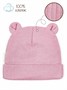 Чепчик (шапочка) детская AMAROBABY Fashion bear, розовый AB-OD22-NE16FBe1/06-38