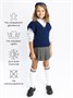 Жилет для девочки Amarobaby KNIT, синий AB-OD21-KNIT10/20-122