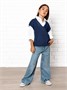 Жилет для девочки Amarobaby KNIT, синий AB-OD21-KNIT10/20-122
