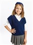Жилет для девочки Amarobaby KNIT, синий AB-OD21-KNIT10/20-122