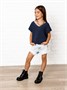 Жилет для девочки Amarobaby KNIT, синий AB-OD21-KNIT10/20-122