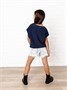 Жилет для девочки Amarobaby KNIT, синий AB-OD21-KNIT10/20-122