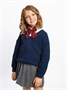 Свитер для девочки Amarobaby KNIT, синий AB-OD21-KNIT2601/20-122