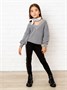 Свитер для девочки Amarobaby KNIT, серый AB-OD21-KNIT2601/11-122