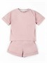Костюм детский Amarobaby JUMP (футболка,шорты) пудровый AB-OD21-JUMP2201/27-92