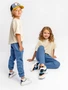 Костюм детский Amarobaby JUMP (футболка,брюки), кремовый/синий AB-OD21-JUMP22/0220-92