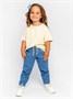 Костюм детский Amarobaby JUMP (футболка,брюки), кремовый/синий AB-OD21-JUMP22/0220-92