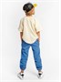 Костюм детский Amarobaby JUMP (футболка,брюки), кремовый/синий AB-OD21-JUMP22/0220-92