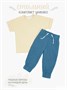 Костюм детский Amarobaby JUMP (футболка,брюки), кремовый/синий AB-OD21-JUMP22/0220-92