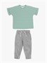 Костюм детский Amarobaby JUMP (футболка,брюки), мятный/серый AB-OD21-JUMP22/3211-92