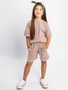 Костюм детский Amarobaby JUMP (футболка,шорты), бежевый AB-OD21-JUMP2201/03-92