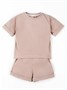 Костюм детский Amarobaby JUMP (футболка,шорты), бежевый AB-OD21-JUMP2201/03-92