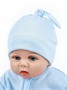 Чепчик (шапочка) детская AMAROBABY Fashion gnome, голубой AB-OD22-NE16FG1/19-38