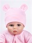 Чепчик (шапочка) детская AMAROBABY Nature essence bear, розовый AB-OD22-NE16Be1/06-38