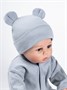 Чепчик (шапочка) детская AMAROBABY Nature essence bear, серый AB-OD22-NE16Be1/11-38