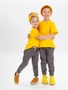 Костюм детский Amarobaby JUMP (футболка,брюки), желтый/серый AB-OD21-JUMP22/0411-92