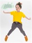 Костюм детский Amarobaby JUMP (футболка,брюки), желтый/серый AB-OD21-JUMP22/0411-92