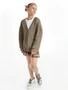 Кардиган детский Amarobaby KNIT, бежевый AB-OD21-KNIT19/03-98