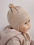 Шапка детская вязаная Amarobaby Pure Love Cutie, бежевый, демисезонная, с подкладом AB-OD21-PLС16/03-38
