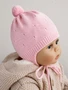 Шапка детская вязаная Amarobaby Pure Love Cutie, розовый, демисезонная, с подкладом AB-OD21-PLС16/06-38